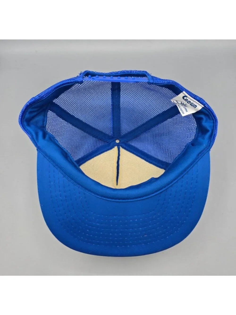 Vintage Distressed PW4U Blue Adjustable Snapback Mesh Crown Trucker Hat